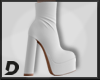 [D] Leather Boots White