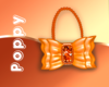 Orange ribbon purse