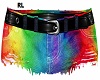 RL Rainbow Booty Shorts