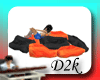 D2k-Orange/Grew pillows