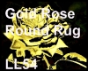 Gold Rose Round Rug