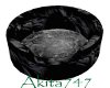 Akitas blk slvr pet bed