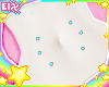 . cyan belly piercings