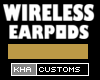 F Wireless Pods Gold