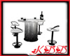 Black n Silver Bar Table