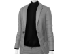 (S)Grey suit, turtleneck