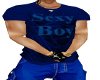 camisa azul sexy boy
