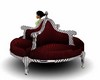 burgundi round sofa