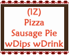 Pizza Sausage Dips Drink