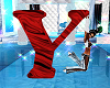 letter Y red