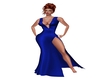 Glamorous in Blue Gown