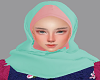 hijab pink blue