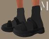 Black Sandals + Socks