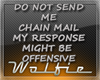 No to chain mail