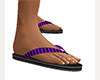 Purple Black Flip Flops