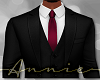 Black Suit Burgundy Tie+