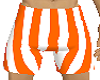 M shorts stripped orange