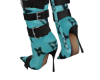 TEAL L-V BELT BOOT-FUR