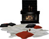 Fireplace w/rug poses