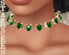 Gold Necklaces Green H