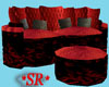 *SR* red love sofa