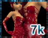 7k Red Star Laced Dress
