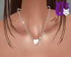 Val Heart Necklace white