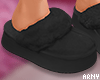 Fluffy Slippers Black