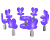 Violet PVC Heart Set