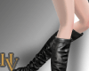 <Hv>Black Leather Boots