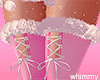 Pink Christmas Fur Boots