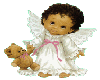 cute angel with teddy