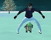skating dog