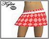 Pink Argyle Skirt W/Belt
