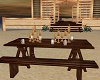 Cozy beach picnic table