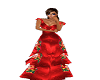 red santa gown