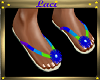 ~L~Blue Flip Flops