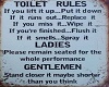 TOILET RULES