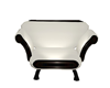 Blk & white cuddle chair
