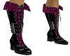 pink studded boots