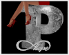 Stone / Metal Letter P