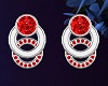 Silver&Red Earrings