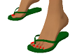 green flip flops