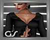 GS Black Ruffle Blouse