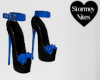 Mila Blue & Blk Heels