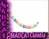 Rainbow Pride Cat Tail