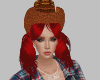 Cowgirl Hat+Hair Red