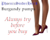 Burgundy pumps
