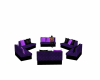 purple and black  couch