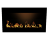 Black wall fireplace